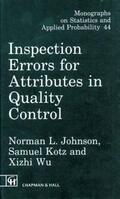 Johnson / Kotz / Wu |  Inspection Errors for Attributes in Quality Control | Buch |  Sack Fachmedien