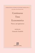 Gandolfo |  Continuous-Time Econometrics | Buch |  Sack Fachmedien