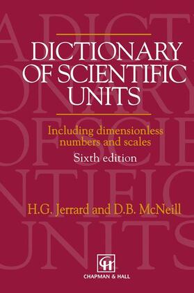 Jerrard |  Dictionary of Scientific Units | Buch |  Sack Fachmedien