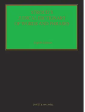 Greenberg |  Stroud's Judicial Dictionary of Words and Phrases | Buch |  Sack Fachmedien