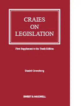 Greenberg |  Craies on Legislation | Buch |  Sack Fachmedien