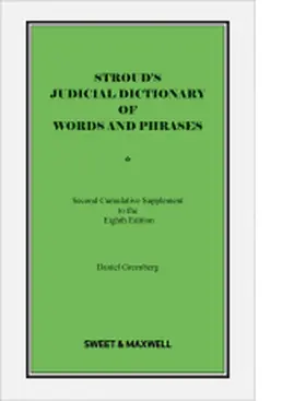 Greenberg |  Stroud's Judicial Dictionary of Words and Phrases | Buch |  Sack Fachmedien