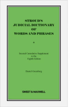 Greenberg | Stroud's Judicial Dictionary of Words and Phrases | Buch | 978-0-414-03503-4 | sack.de