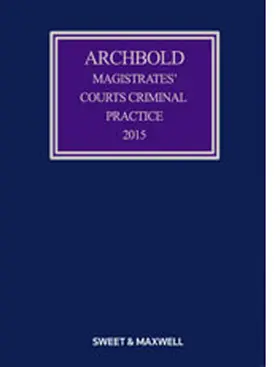 Barnes |  Archbold Magistrates' Courts Criminal Practice 2015 | Buch |  Sack Fachmedien