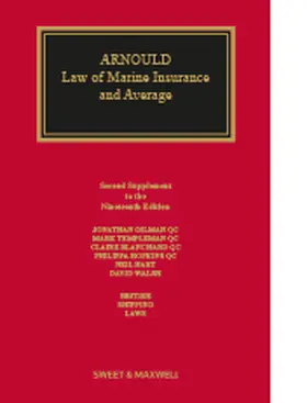 Gilman / Templeman / Blanchard |  Arnould Law of Marine Insurance and Average | Buch |  Sack Fachmedien