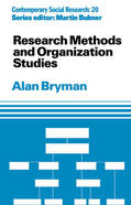 Bryman |  Research Methods and Organization Studies | Buch |  Sack Fachmedien