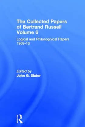 Slater / Frohmann |  The Collected Papers of Bertrand Russell, Volume 6 | Buch |  Sack Fachmedien