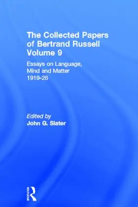 Frohmann / Slater |  The Collected Papers of Bertrand Russell, Volume 9 | Buch |  Sack Fachmedien