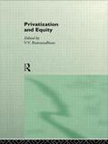 Ramanadham |  Privatization and Equity | Buch |  Sack Fachmedien