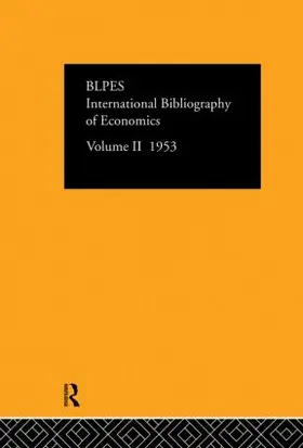  Intl Biblio Econom 1953 Vol  2 | Buch |  Sack Fachmedien