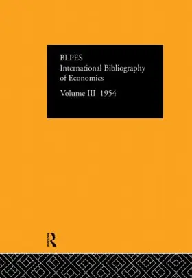  Intl Biblio Econom 1954 Vol  3 | Buch |  Sack Fachmedien