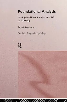 Saariluoma |  Foundational Analysis | Buch |  Sack Fachmedien