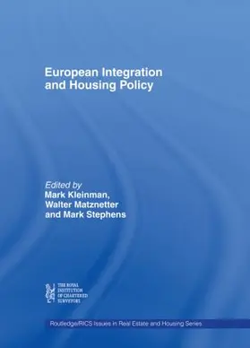 Kleinman / Matznetter / Stephens |  European Integration and Housing Policy | Buch |  Sack Fachmedien