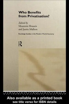 Hossain / Malbon |  Who Benefits from Privatisation? | Buch |  Sack Fachmedien