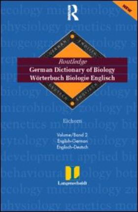 Eichhorn |  German Dictionary of Biology Vol 2 | Buch |  Sack Fachmedien