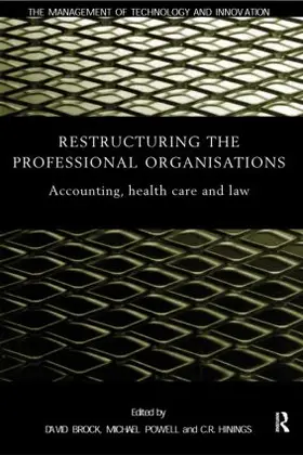 Brock / Hinings / Powell |  Restructuring the Professional Organization | Buch |  Sack Fachmedien