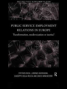 Bach / Bordogna / Rocca | Public Service Employment Relations in Europe | Buch | 978-0-415-20343-2 | sack.de