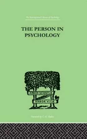 Lafitte |  The Person In Psychology | Buch |  Sack Fachmedien