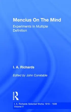 Constable / Richards |  Mencius On The Mind | Buch |  Sack Fachmedien