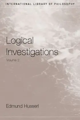Husserl / Moran |  Logical Investigations Volume 2 | Buch |  Sack Fachmedien