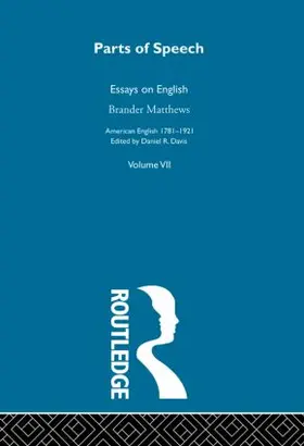 Matthews |  Parts Of Speech:Essays English | Buch |  Sack Fachmedien