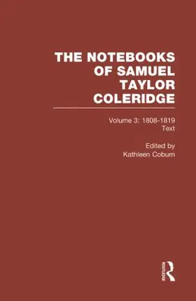 Coburn |  Coleridge Notebooks V3 Text | Buch |  Sack Fachmedien