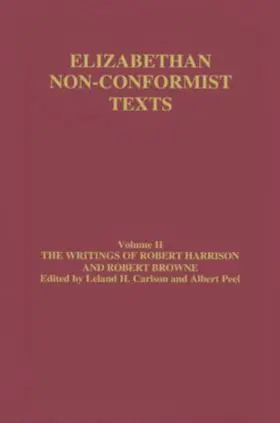Peel / Carlson |  The Writings of Robert Harrison and Robert Browne | Buch |  Sack Fachmedien