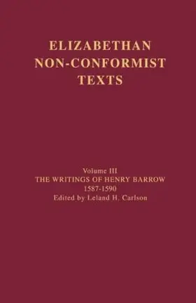 Barrow |  The Writings of Henry Barrow, 1587-1590 | Buch |  Sack Fachmedien