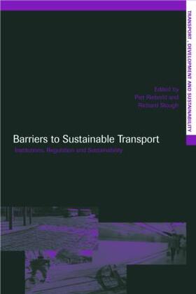 Rietveld / Stough | Barriers to Sustainable Transport | Buch | 978-0-415-32362-8 | sack.de