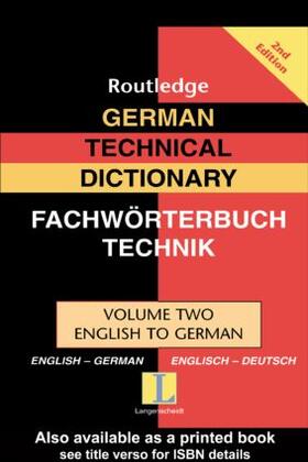 Routledge |  German Technical Dictionary (Volume 2) | Buch |  Sack Fachmedien