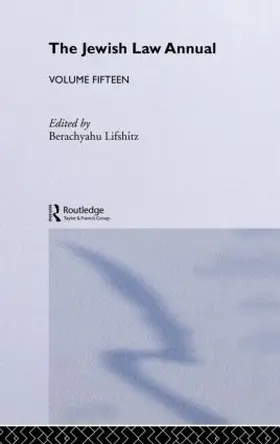 Lifshitz |  The Jewish Law Annual Volume 15 | Buch |  Sack Fachmedien