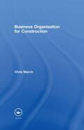 March |  Business Organisation for Construction | Buch |  Sack Fachmedien