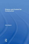 March |  Finance and Control for Construction | Buch |  Sack Fachmedien
