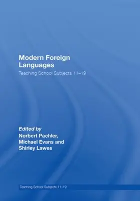 Pachler / Evans / Lawes |  Modern Foreign Languages | Buch |  Sack Fachmedien