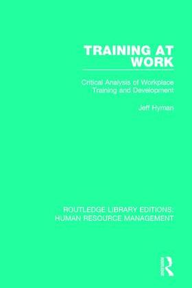 Hyman | Training at Work | Buch | 978-0-415-37691-4 | sack.de