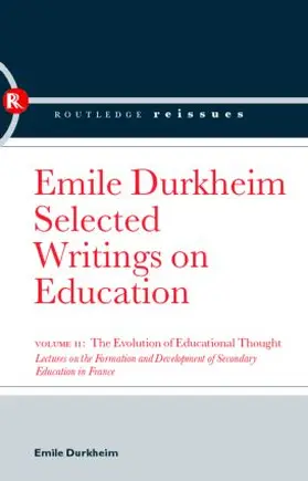 Durkheim |  The Evolution of Educational Thought | Buch |  Sack Fachmedien