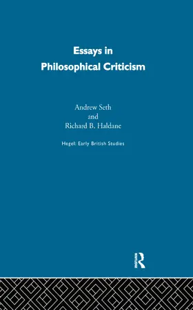 Seth / Hadine |  Hegel: Early British Studies | Buch |  Sack Fachmedien