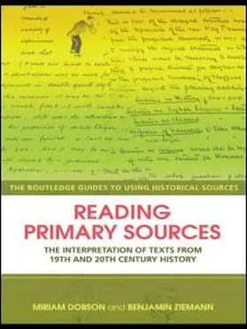 Dobson / Ziemann |  Reading Primary Sources | Buch |  Sack Fachmedien