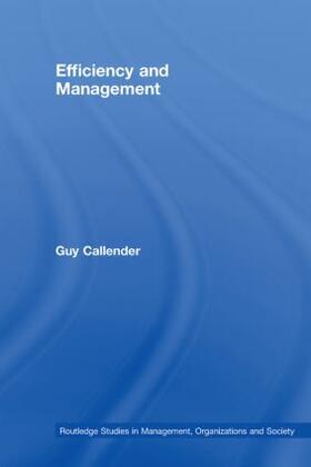 Callender | Efficiency and Management | Buch | 978-0-415-43180-4 | sack.de