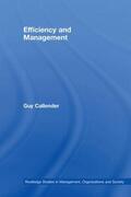 Callender |  Efficiency and Management | Buch |  Sack Fachmedien