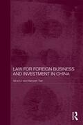 Lo / Tian |  Law for Foreign Business and Investment in China | Buch |  Sack Fachmedien