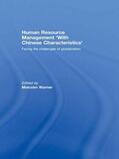 Warner |  Human Resource Management 'with Chinese Characteristics' | Buch |  Sack Fachmedien