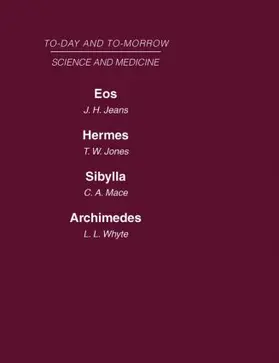 Jeans |  Today and Tomorrow Volume 9 Science and Medicine | Buch |  Sack Fachmedien