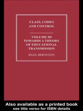 Bernstein | Towards a Theory of Educational Transmissions | Buch | 978-0-415-48859-4 | sack.de
