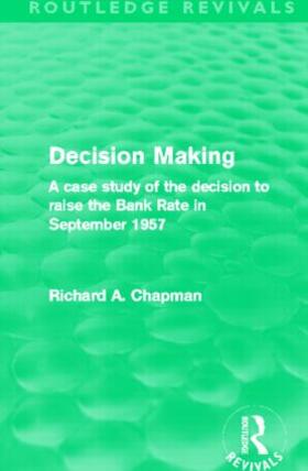 Chapman |  Decision Making (Routledge Revivals) | Buch |  Sack Fachmedien
