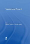 Bintliff / Alford |  Teaching Legal Research | Buch |  Sack Fachmedien
