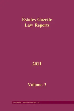 Marshall |  EGLR 2011 Volume 3 and Cumulative Index | Buch |  Sack Fachmedien