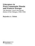 Chitnis |  Literature in Post-Communist Russia and Eastern Europe | Buch |  Sack Fachmedien