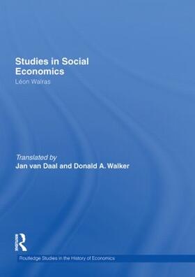 Walras |  Studies in Social Economics | Buch |  Sack Fachmedien