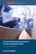 Quaglia |  Central Banking Governance in the European Union | Buch |  Sack Fachmedien